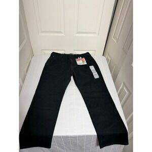 Signature by Levi Strauss S67 Athletic Flex Pants Mens 36x30 Black Chinos New